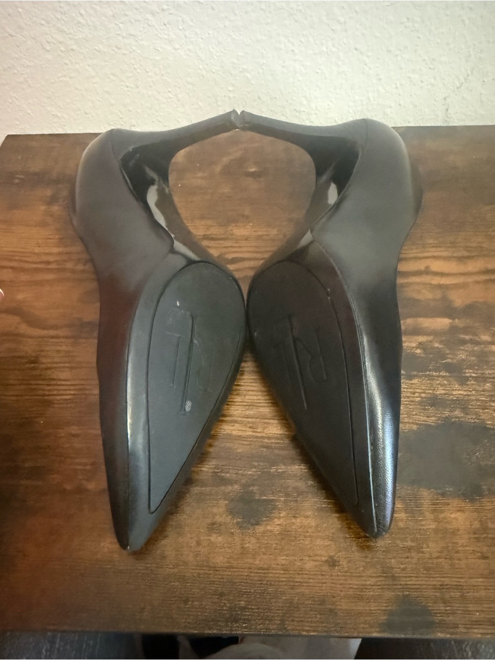 Lauren Ralph Lauren Adena Black Leather Pointed Toe Pumps 7.5B - Picture 6 of 10